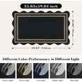 thumbnail image 2 of 3'x5' Washable Jute Kitchen Rug – Black Farmhouse Scalloped Entryway Rug, Non Slip Indoor/Outdoor Mat for Kitchen, Bathroom, Porch, 2 of 7