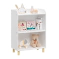 thumbnail image 5 of Sesslife 3-Tier Kids Bookshelf for Kids Room, Wooden Kids Toy Storage Organizer, Multi-functional Cute Nursery Book Shelves and Toy Storage with Display Stand for Boys Girls, White, 5 of 10