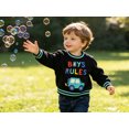 thumbnail image 3 of Happy Town Toddler Boys Girls Crewneck Sweatshirt Unisex Kids Cartoon Long Sleeve Pullover Top, 3 of 7