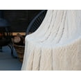 thumbnail image 6 of SAOL Aran Traditional Cable Knit Wool Throw Blanket Chunky Camping Cover 75" x 46"Made in Ireland, 6 of 7