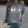 thumbnail image 4 of Craaazy Women's Christmas Shirt Long Sleeve Merry Christmas Sweatshirts Casual Pullover Tops Gifts, 4 of 6