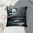 thumbnail image 2 of Creowell Moon Clouds Gothic Pillow Cases with Zipper, Home Decor for Living Room Bedroom Cushion, Outdoor Pillow Covers, Printed on Both Sides, 1PC 18x18in, 2 of 5