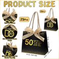 thumbnail image 2 of Bolsas de regalo para fiestas del 50 aniversario de Spakon, 25 unidades, color negro y dorado, 2 of 6