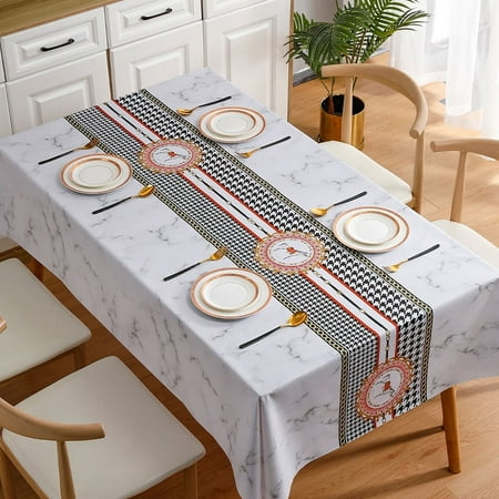 

Tablecloth Modern Light Luxury Style Waterproof Dining Table Cloth Rectangular Tea Table Cover Picnic Mat Home r