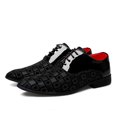 thumbnail image 3 of Men's Lace‑Up Pointed Toe Formal Oxford Dress Shoes, Microfiber Synthetic Upper PU Lining Flat Low Heel Footwear For Business And Evening Dress‑Up Occasions, 3 of 7