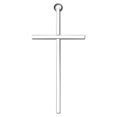 thumbnail image 2 of 6 inch Plain Polished Silver Finish Cross, 2 of 3