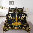 thumbnail image 1 of Erosebridal Happy Hanukkah Bedding Queen Comforter Set, Chanukah Party Down Comforter, Reversible 3 Pieces, 1 of 8