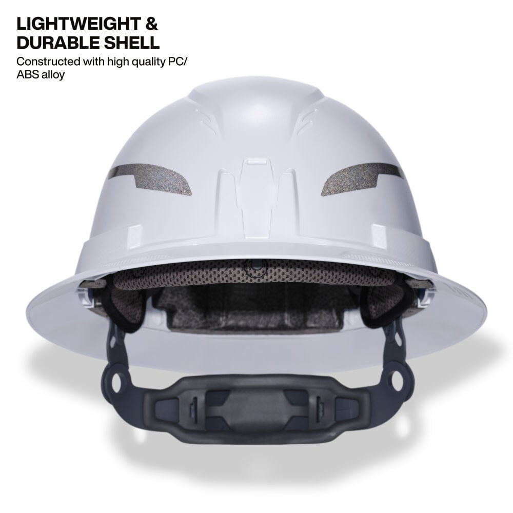Klein Tools Class C Type 2 Hard Hat Vented Full Brim With Chin Strap And Headlamp