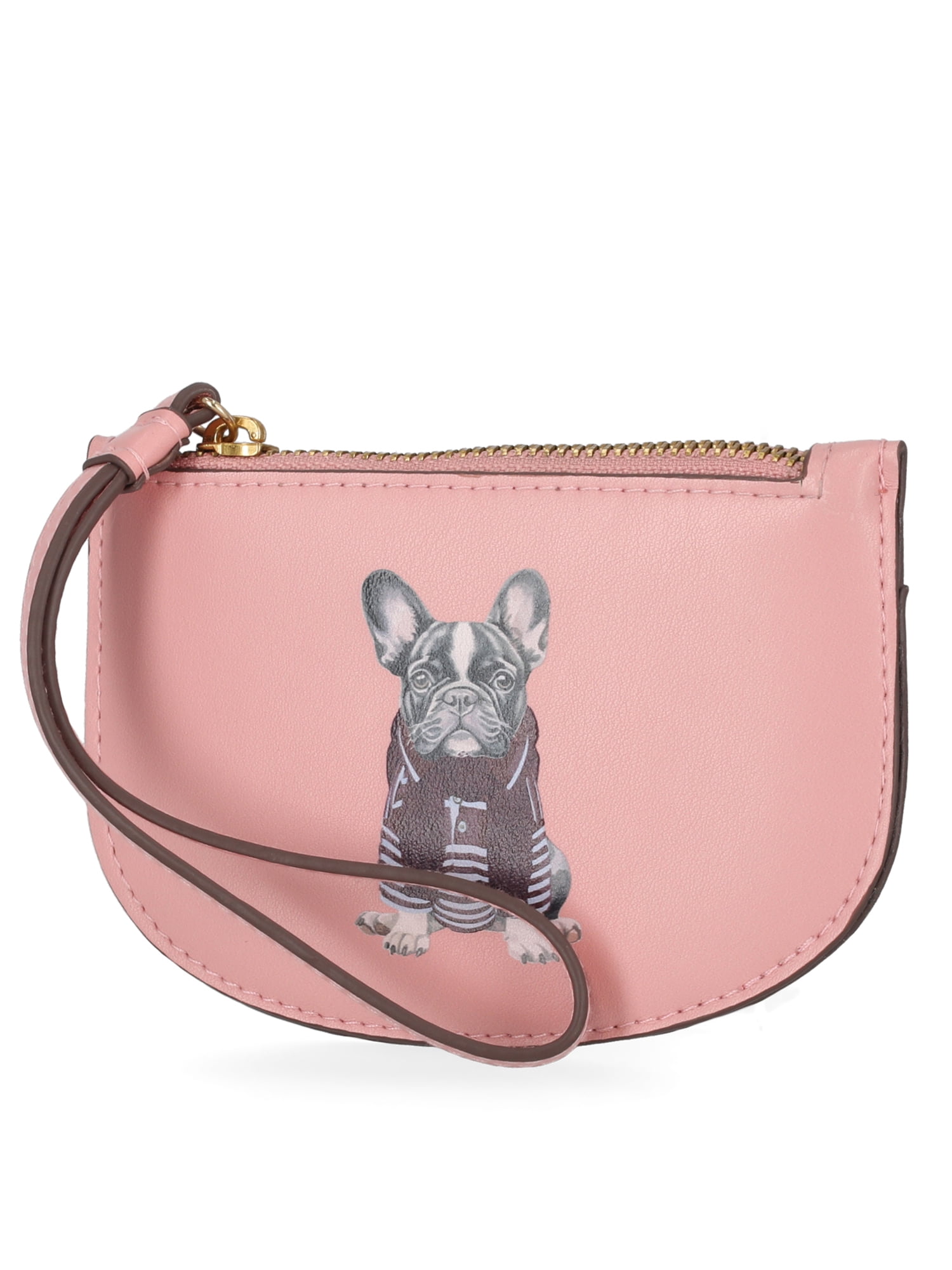 Free Assembly Women's Wristlet Wallet, Dusty Rose Print