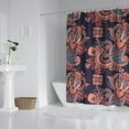 thumbnail image 3 of Classic Ethnic Pattern Curtain 72x84 Inches, Quick-Drying Polyester with Plastic Hooks, Boho Retro Paisley Floral Look for Bathrooms, 3 of 5