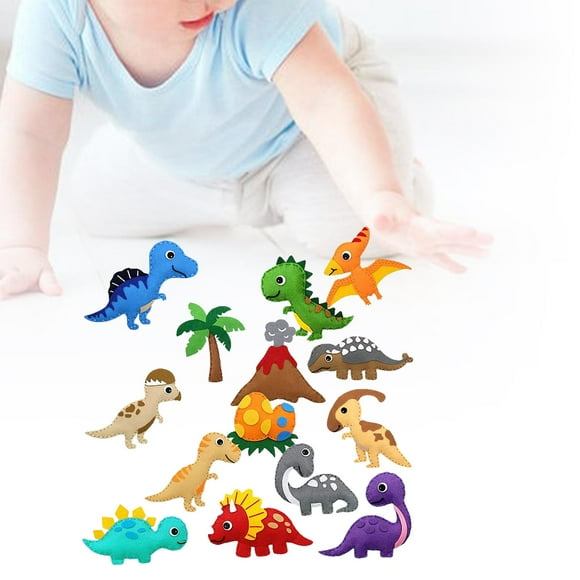 de costura de animales, cose tus propios animales de fieltro, juguete educativo, costura creativa, manualidades, costura DIY para niños de 6 a 8 a Dinosaurio Macarena artesanía de costura