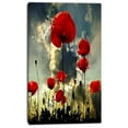 thumbnail image 2 of Poppies sur Fond d'Orage - Impression sur Toile Florale, 2 of 3