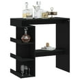 thumbnail image 2 of vidaXL Table de Bar avec Étagère de Rangement Noir 100x50x101,5 cm Bois Manufacturé, 2 of 4