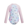 thumbnail image 2 of Xnihocha Girls One Piece Swimsuit Sun Protection Long Sleeve Zipper Rashguard Shirts Bathing Suit Multi Horse 8, 2 of 7