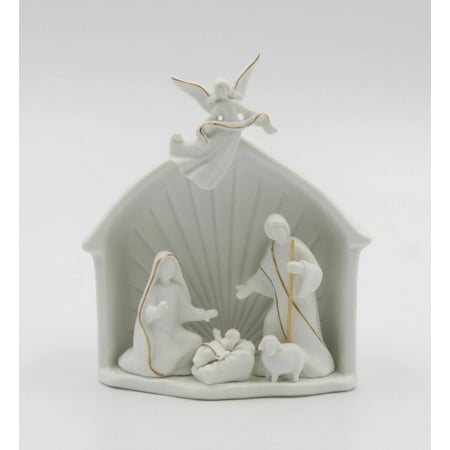 

Holy Family Nativity Scene with Angel LED Nightlight (2 AAA batteries NOT included)