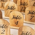 thumbnail image 2 of Efavormart 20 Pack Natural Rustic Wooden Arch 1-20 Table Numbers With Removable Base - 4.5" Tall, 2 of 5