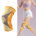 thumbnail image 2 of Elastic Knit Knee Sleeve Shockproof Patella Knee Brace with Spring Stabilizers for Basketball Running Cycling, 2 of 9