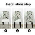 thumbnail image 5 of Floal Flower Chair Covers Chair Covers for Dining Room Set of 6 Spandex Stretch Dining Room Chair Cover Removable Washable Kitchen Parsons Chair Covers Seat Slipcovers, 5 of 6