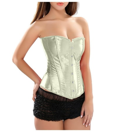 Festival Outfits for Women Corset Tops Plus Size Corset Lace Up Corset Bustier Corset Festivals Holiday Party Clothing Set for Women D M