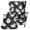 Black and White - Ghost, variant on DISNIMO Halloween Pumpkin Candy Print 2-Piece Stretch Wingback Chair Covers Slipcover Soft Single-Seat Wing Chair Slipcovers Washable Furniture Protector with Elastic Bottom