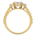thumbnail image 4 of Three-Stone Engagement Ring for Women - 1.88ct Moissanite in 14K Yellow Gold Promise Ring, 4 of 6