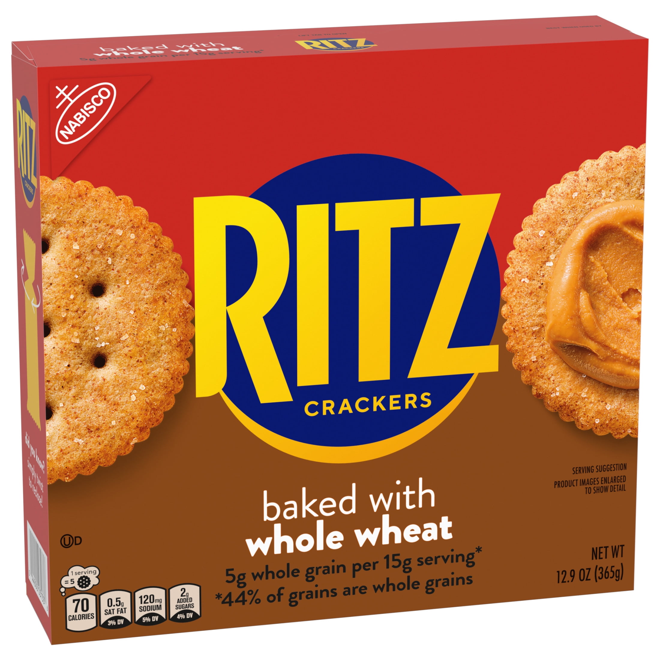 RITZ Buttered Salted Whole Wheat Crackers, 12.9 oz - Walmart.com