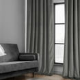 thumbnail image 4 of HPD Half Price Drapes Destiny Grey Heritage Plush Velvet Room Darkening Curtains for Bedroom & Living Room Curtains (1 Panel), Window Curtains 108 inches long, Rod Pocket Curtains & Drapes,50W X 108L, 4 of 12