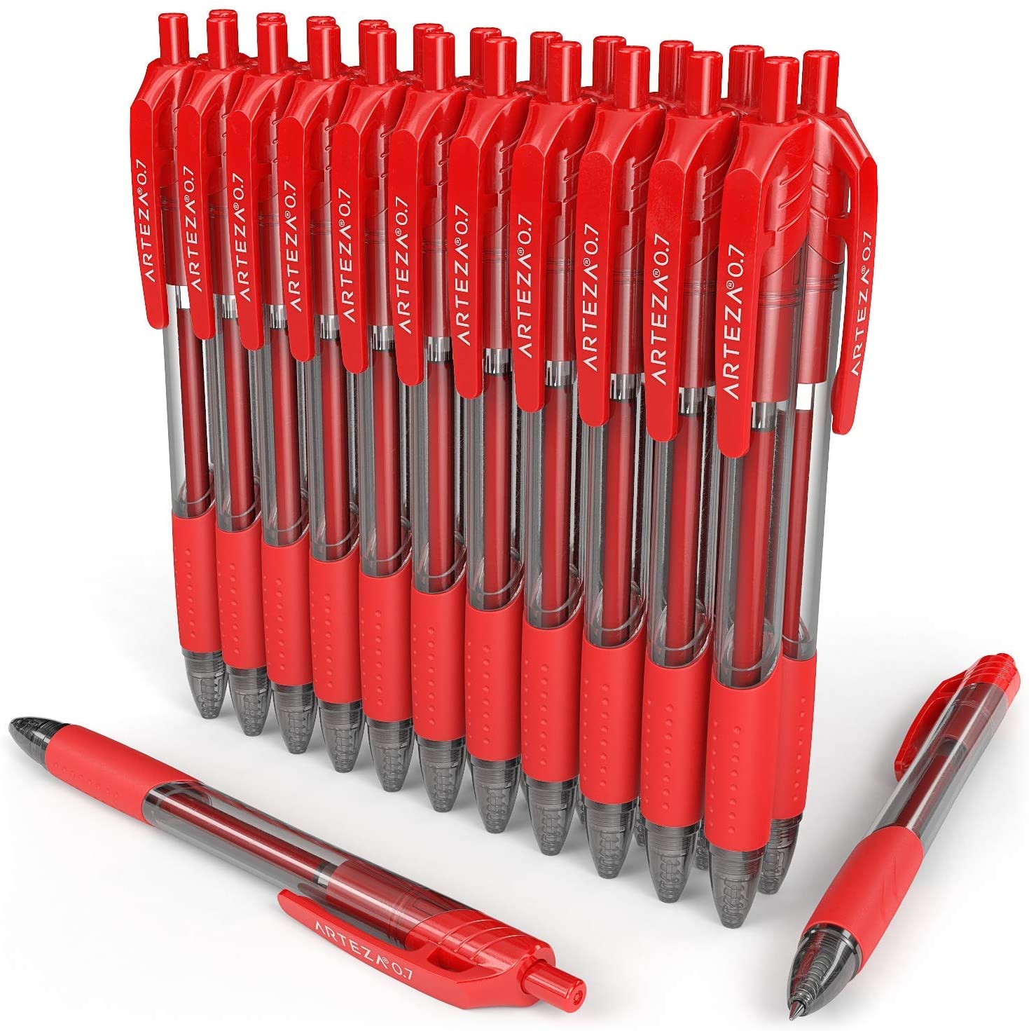 Arteza Retractable Gel Ink Pens Set, Red - Doodle, Draw, Journal