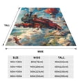 thumbnail image 3 of Vsdgher Beautiful Red Train Hot Air Balloon Ultra-Soft Micro flannel Blanket Throw Blankets for Couch Sofa, Bed (4 sizes)-50"x40", 3 of 7
