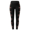 thumbnail image 4 of Mepaouo Christmas Leggings for Women 2024 Santa High Waisted Red Green Yoga Pants Capri Tights(Black,L), 4 of 6