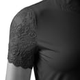 thumbnail image 2 of Women's Polo Shirt Short Sleeve with Chic Lace, 2 of 9