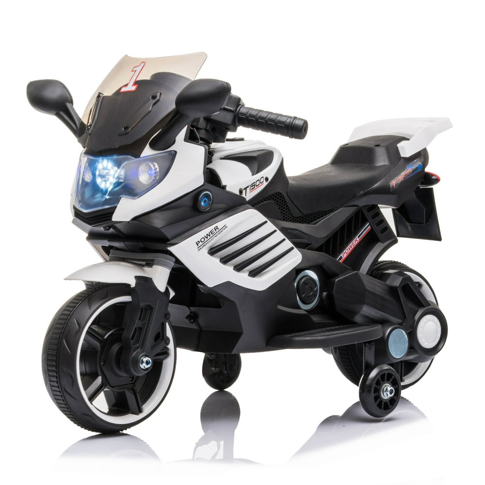 ENYOPRO Children Electric Motorcycle, Training Wheels Single Drive Toy