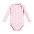 thumbnail image 4 of Touched by Nature Unisex Baby Organic Cotton Long-Sleeve Bodysuits, Pink Peanut, Preemie, 4 of 5