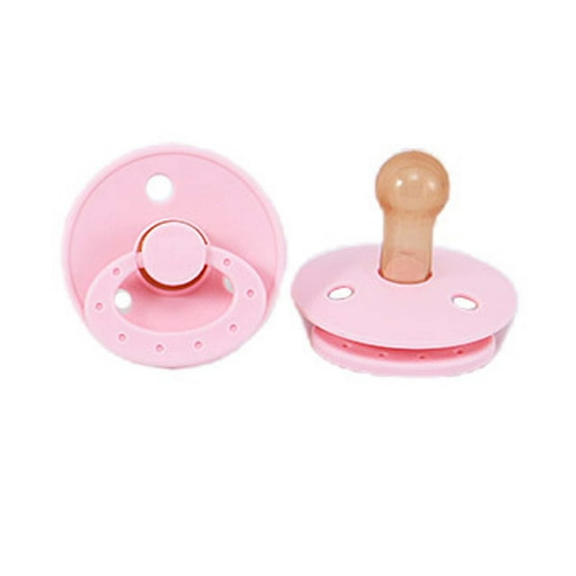 DPTALR Newborn Baby Weaning Pacifier Silicone Round-shaped Clip Silicone Baby Pacifier Infant Pacifier