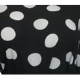 thumbnail image 3 of eVogues Plus Size Round Neck Chiffon Wrap Back Top Polka Dot Print Black, 3 of 5