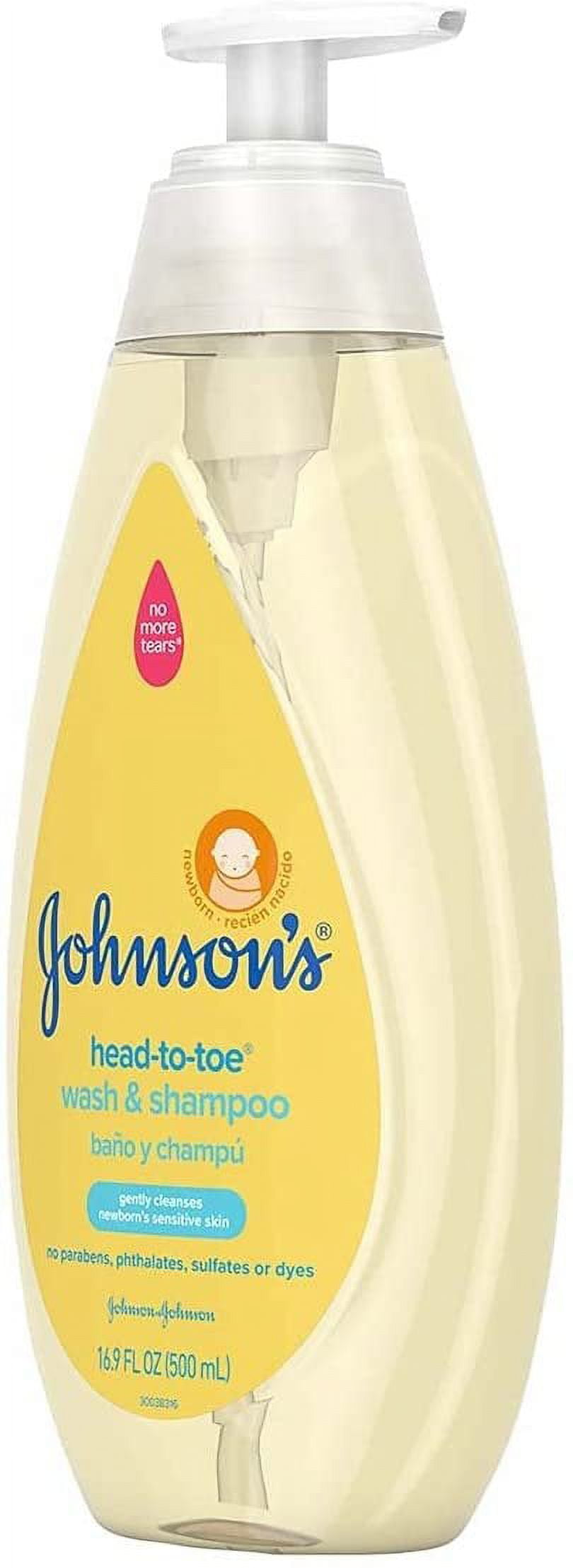Johnsons Baby Head-To-Toe Wash & Shampoo 16.9 Ounce Pump 500ml 3 Pack