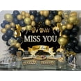 thumbnail image 3 of 7x5FT We Will Miss You Backdrop Black Golden Glitter Balloon Going Away Party Background Congrats Retirement Farewell Anniversary Party Decorations, 3 of 6