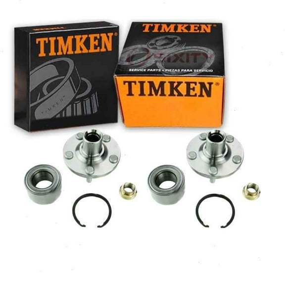 2 pc Timken Front Wheel Bearing Hub Assembly compatible with Toyota Corolla 2003-2018