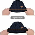 thumbnail image 5 of Ponytail Beanie for Women,Winter Warm Beanie Tail Soft Stretch Cable Knit Messy High Bun Hat, 5 of 7