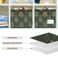 thumbnail image 4 of Yayeee Foldable Storage Basket for Shelves with Handles Waterproof Cloth Bins, Hand Drawn Christmas Trees, 4 of 7