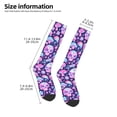 thumbnail image 4 of Zufioo Skull Rainbow Mushroom Print Long High Thigh Socks Knee-High Warm Stocking Women Boot Sock Leg Warmer High Socks for Daily Wear, Cosplay, 4 of 6