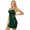 Dark Green, variant on Women's Sequin Sheer Top with Opaque Panels No Stretch 92% polyester 8% spandex Lightweight Imported Ideal for Evenings