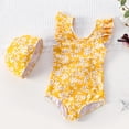 thumbnail image 2 of One Piece Swimsuit for Girls Fly Sleeve Swimwear Summer Floral Bathing Suit Outdoor Swimming Outfit Size 9-10 Y, 2 of 3