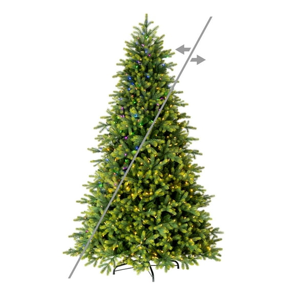 Vickerman 6.5' x 48" Jersey Fraser Fir Artificial Christmas Tree, LED Color Changing Mini Lights
