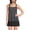 Black Mini Dot, variant on Women's Petite Adjustable Scoop Neck Flutter Tankini Top