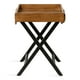 thumbnail image 3 of Kate and Laurel Bayville Farmhouse Wood Tray Table, 17 x 17 x 24, Rustic Brown and Black, Decorative Modern Tray Table with Deep Removable Tray for Serving, Display, and Storage, 3 of 9