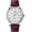 Brown, variant on Mens Womens Quartz Watch Roman Numeral Business Casual Fashion Analog Wrist Watch Classic Calendar Date Window 30M Waterproof Comfortable Leather Watches