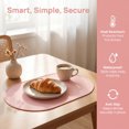 thumbnail image 3 of Unique Bargains 6 Pack Silicone Placemats for Kitchen Dining Table Decor Pink 21"x11", 3 of 7