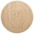 thumbnail image 1 of Player One Person Indicator Gaming Icon Wood Holiday Christmas Tree Ornament Unfinished DIY Pre-Drilled Craft, 1 of 7