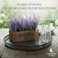 thumbnail image 6 of Butterfly Craze Artificial Lavender Plants in Rustic Wooden Planters - Lifelike, Stunning Faux Silk Purple Flowers Perfect for Elevating Your Patio, Home Décor, or Office, Large Dark Brown Pot, 6 of 8
